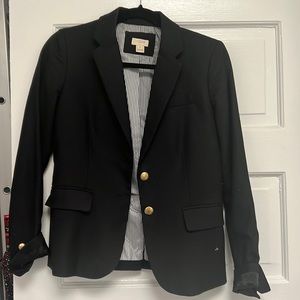 J Crew Black Schoolboy Blazer